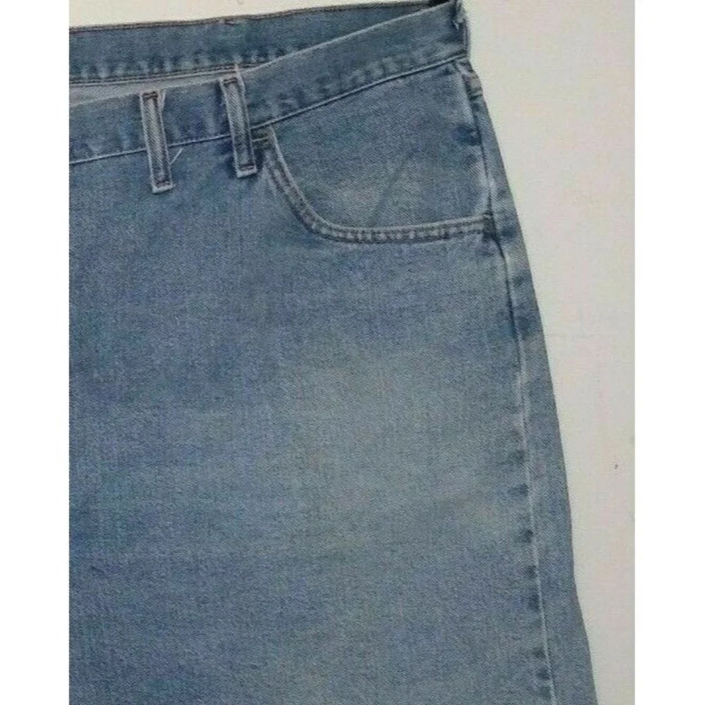 Wrangler Authentic denim shorts mens blue relaxed fit Size 46 ~ 100% Cotton EUC